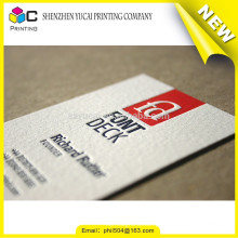 Custom shape letterpress paper quality business card printing